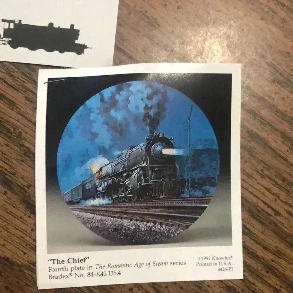 Knowles The Chief train plate collectible by R.E. Pierce
